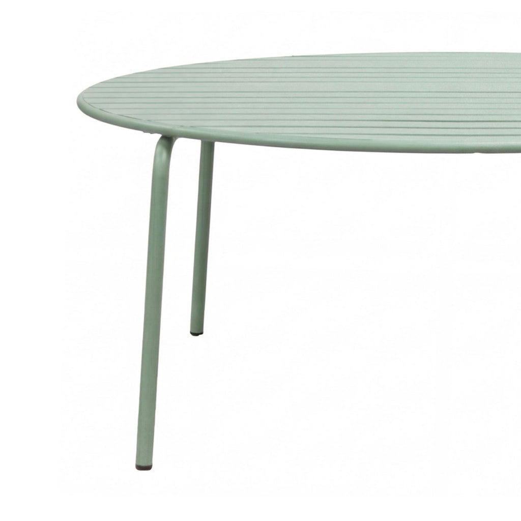 Baca - Conjunto Mesa de Jardín + 6 Sillas de Metal - Verde