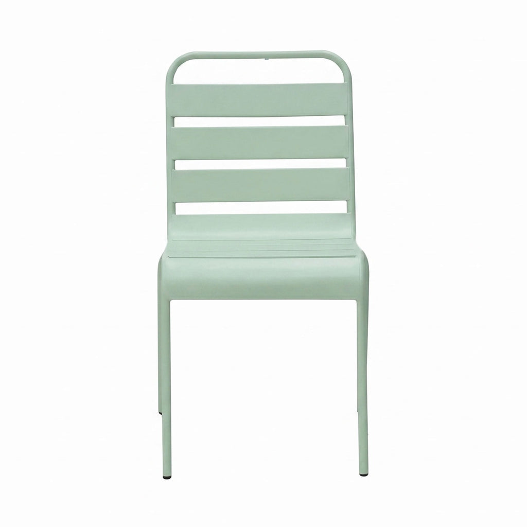 Baca - Conjunto Mesa de Jardín + 6 Sillas de Metal - Verde