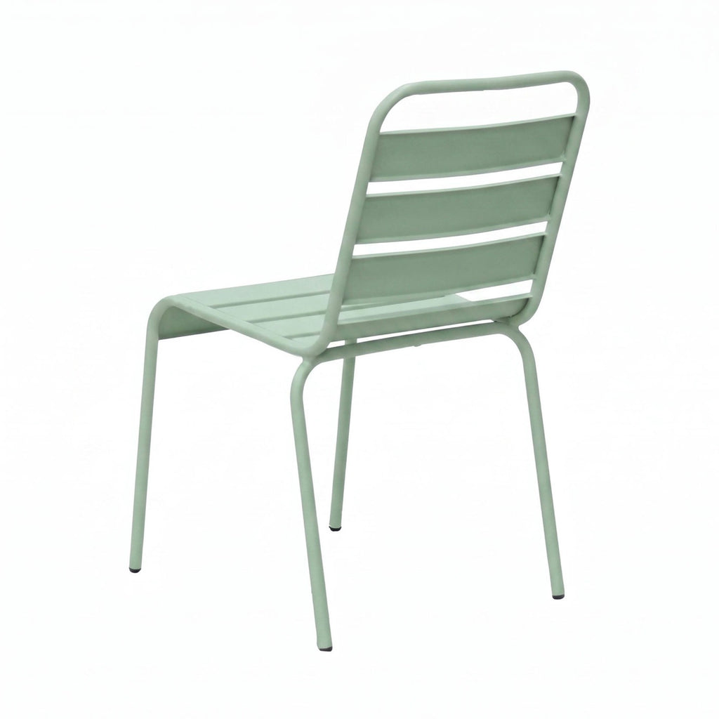 Baca - Conjunto Mesa de Jardín + 6 Sillas de Metal - Verde