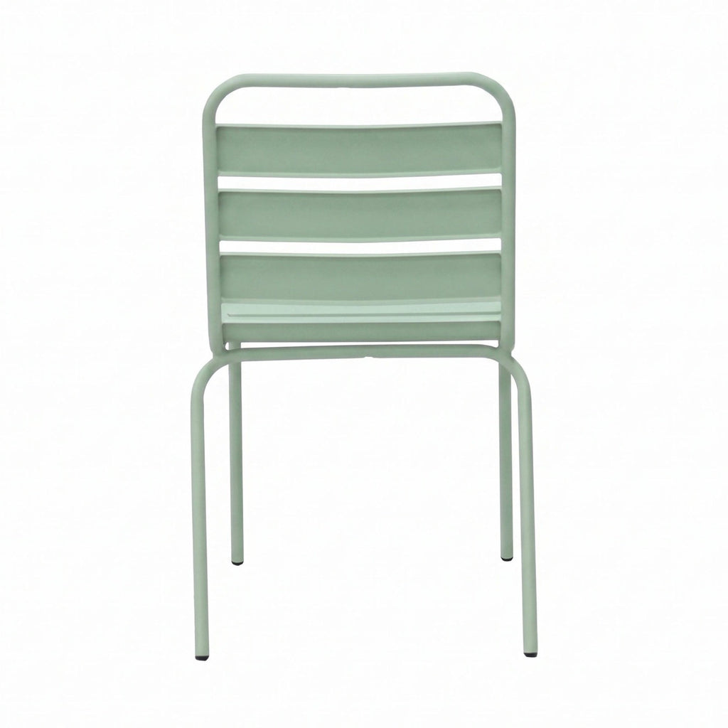 Baca - Conjunto Mesa de Jardín + 6 Sillas de Metal - Verde