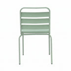 Baca - Conjunto Mesa de Jardín + 6 Sillas de Metal - Verde