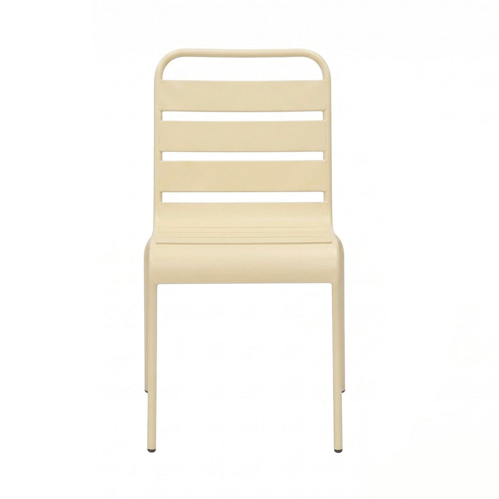 Baca - Garden Table + 8 Metal Chairs Set - Cream