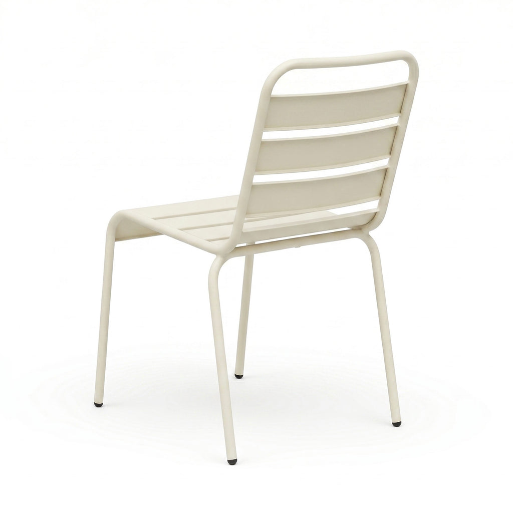 Baca - Garden Table + 4 Metal Chairs Set - Beige