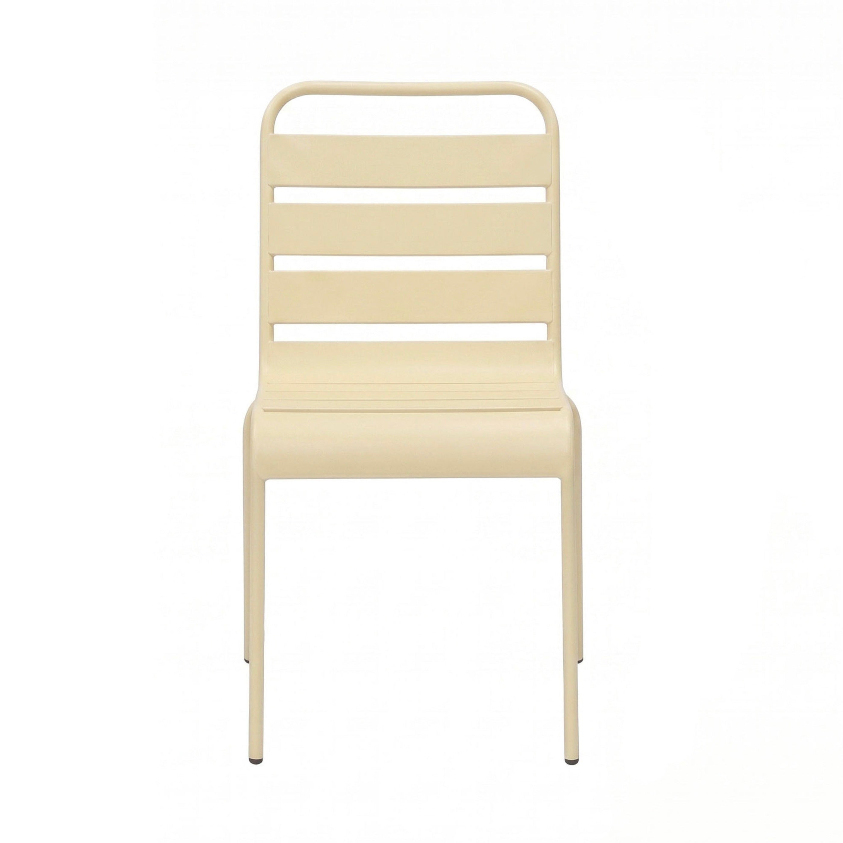 Baca - Conjunto Mesa de Jardín + 4 Sillas de Metal - Crema