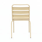Baca - Conjunto Mesa de Jardín + 4 Sillas de Metal - Crema
