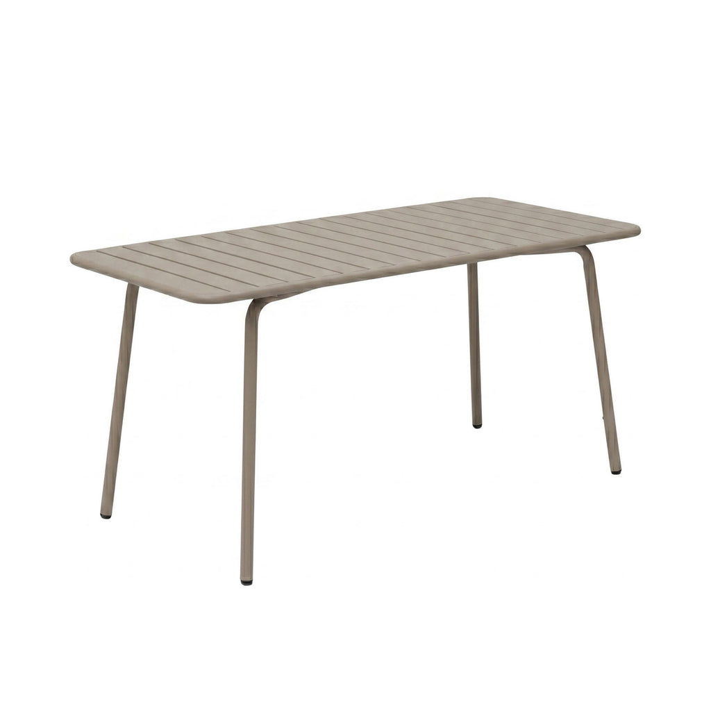 Baca - Ensemble Table De Jardin + 4 Chaises En Métal - Taupe