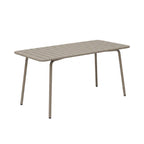 Baca - Ensemble Table De Jardin + 4 Chaises En Métal - Taupe