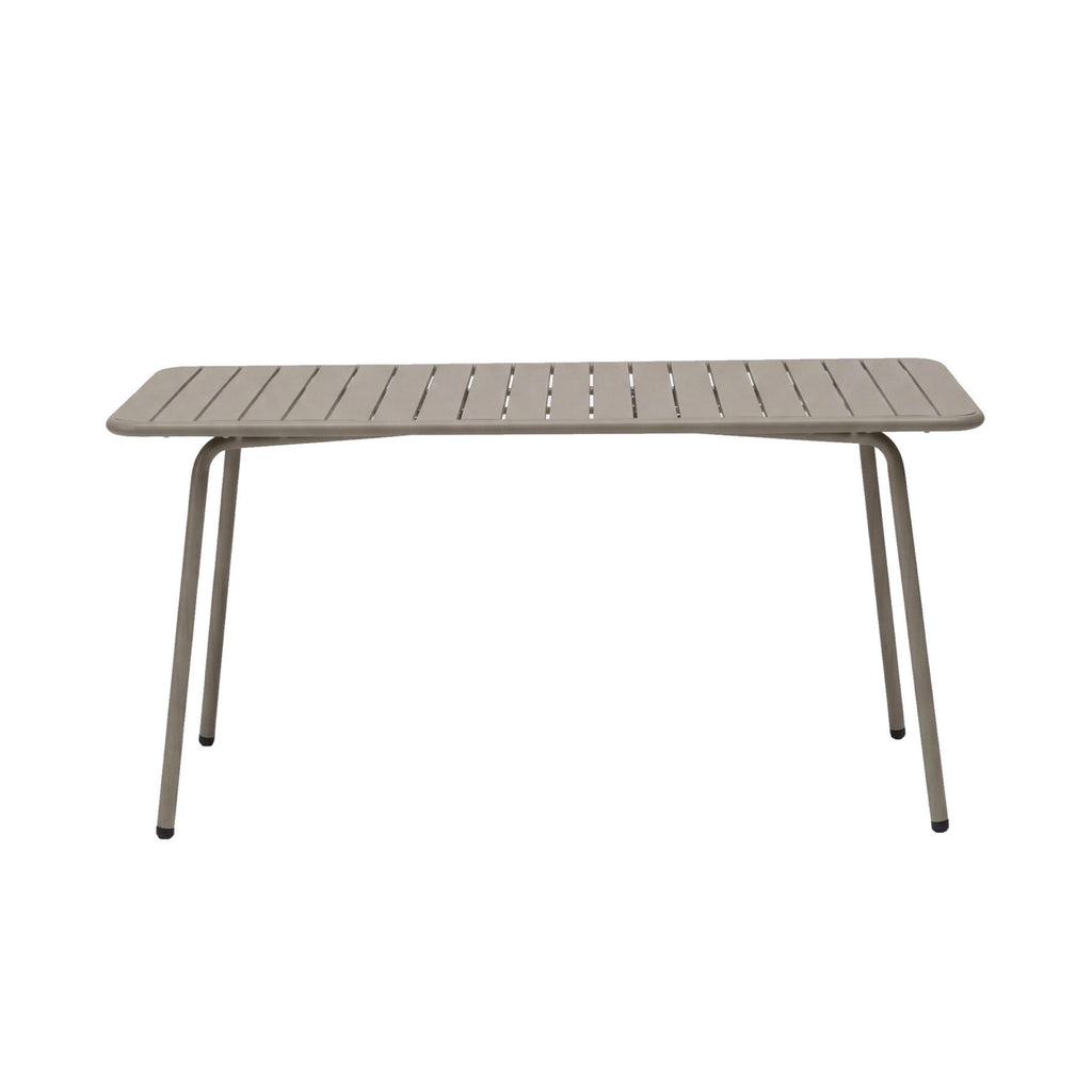 Baca - Ensemble Table De Jardin + 4 Chaises En Métal - Taupe