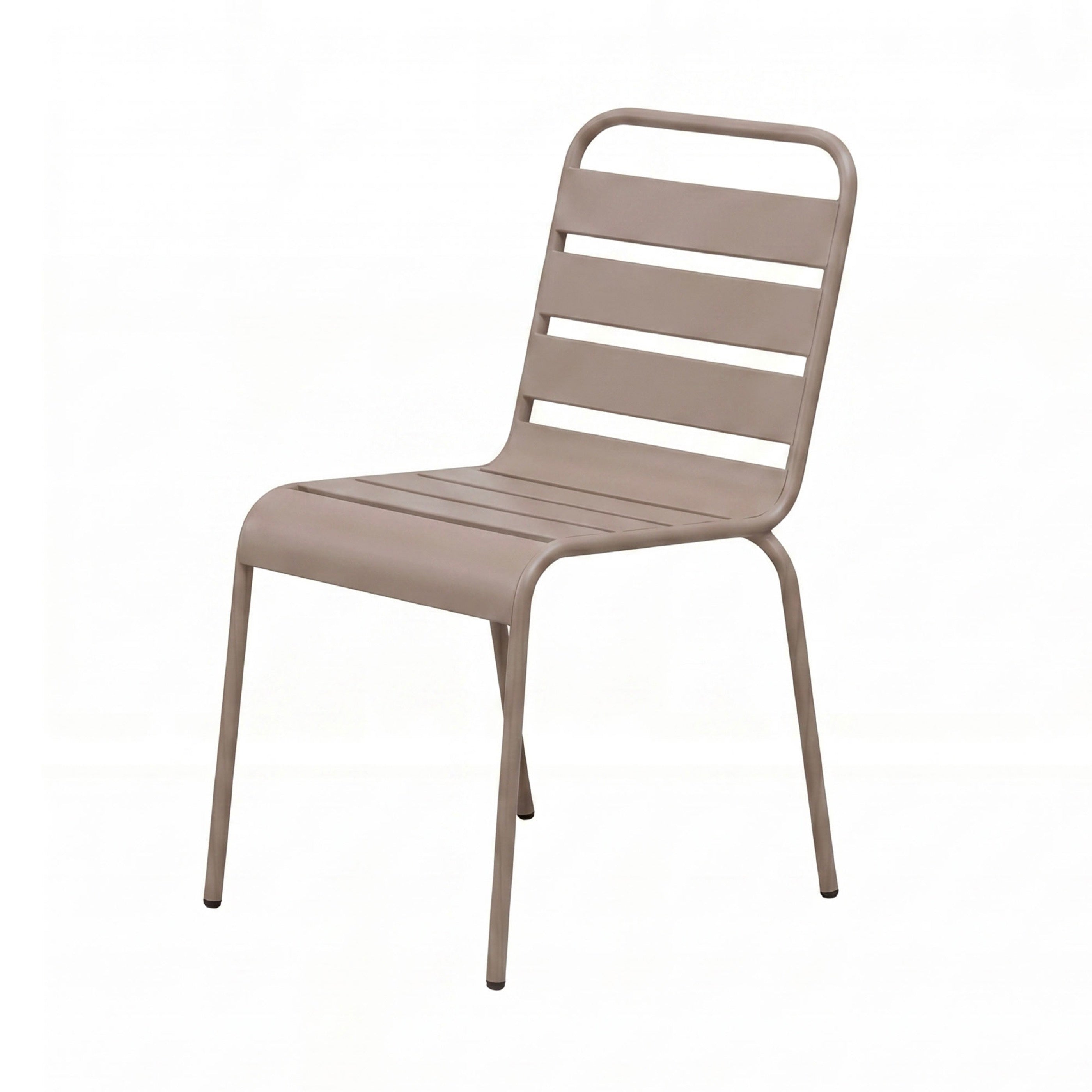 Baca - Ensemble Table De Jardin + 4 Chaises En Métal - Taupe