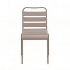 Baca - Ensemble Table De Jardin + 4 Chaises En Métal - Taupe