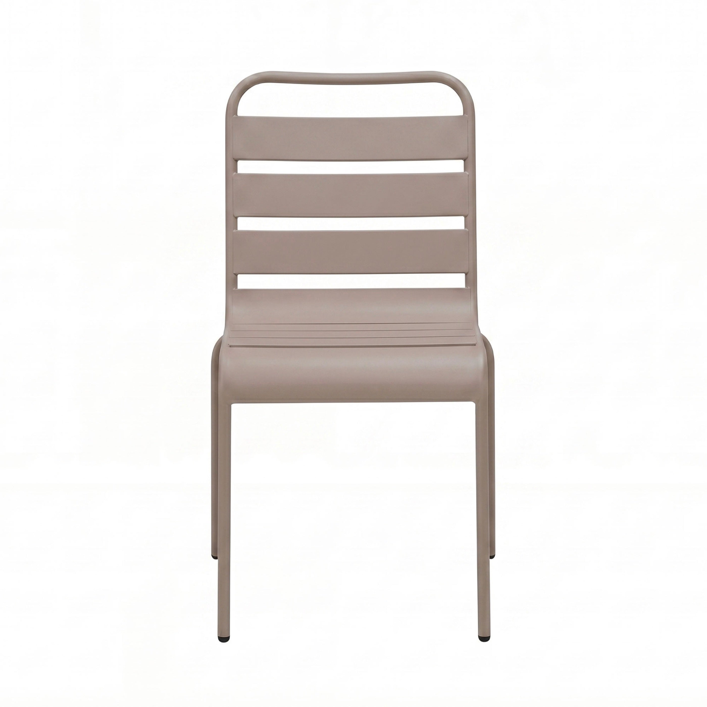 Baca - Ensemble Table De Jardin + 4 Chaises En Métal - Taupe