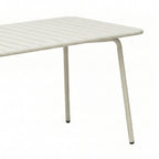 Baca - Garden Table + 4 Metal Armchairs Set - Beige