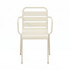 Baca - Garden Table + 4 Metal Armchairs Set - Beige