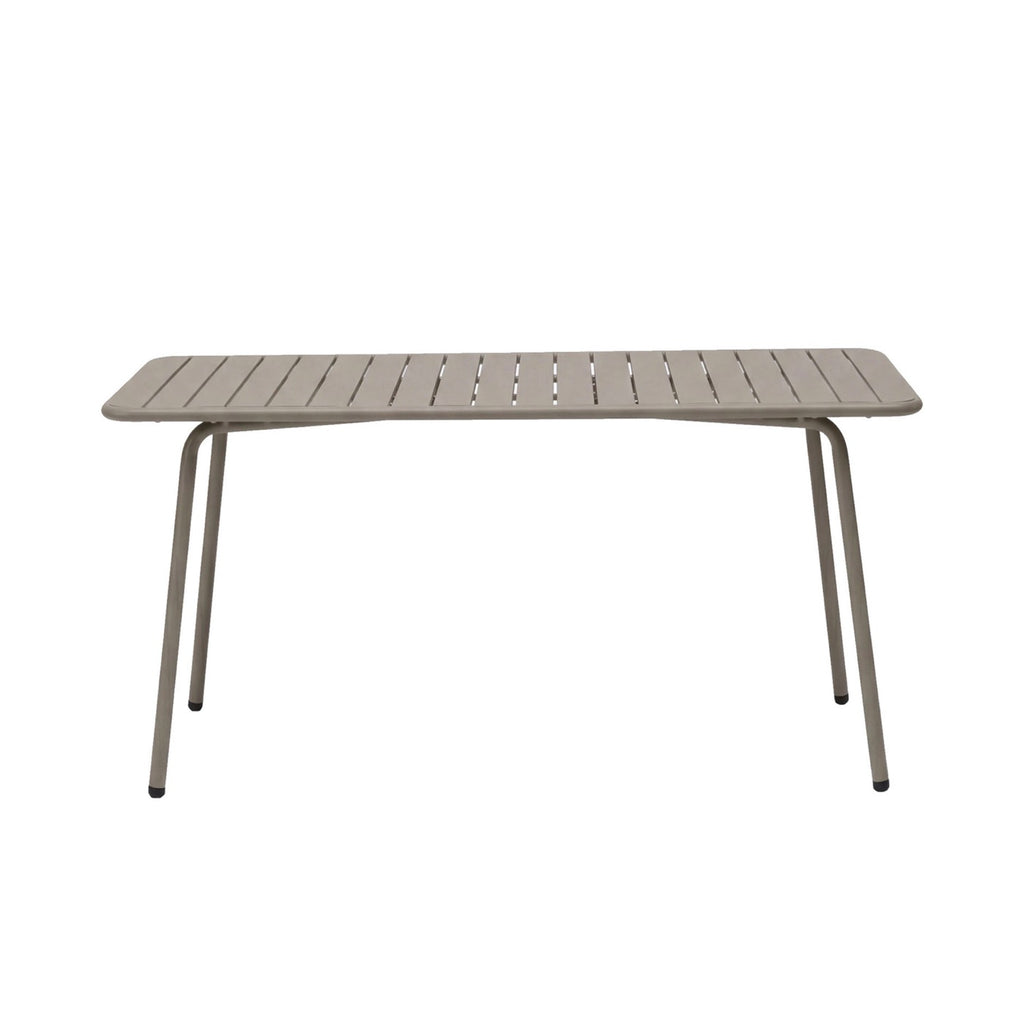 Baca - Ensemble Table De Jardin + 4 Fauteuils En Métal - Taupe