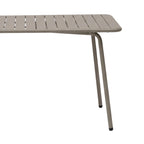 Baca - Ensemble Table De Jardin + 4 Fauteuils En Métal - Taupe