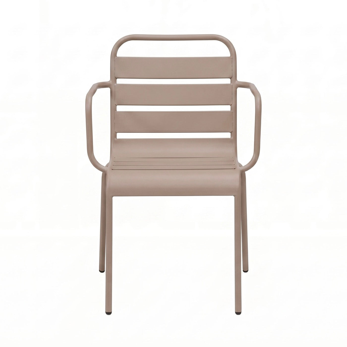 Baca - Ensemble Table De Jardin + 4 Fauteuils En Métal - Taupe