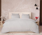 Ava - Parure da Letto Completa - 100% Garza di Cotone Lavato - Grigio Ghiaccio