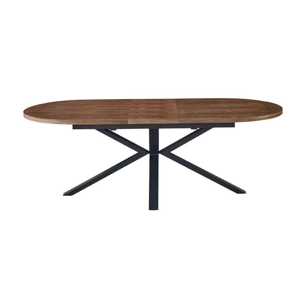 Venter - Extendable Oval Dining Table - Walnut