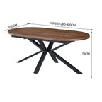 Venter - Extendable Oval Dining Table - Walnut