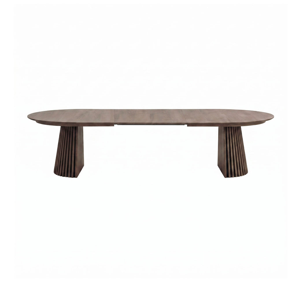Constance - Table À Manger Ronde Extensible - Chêne Brun