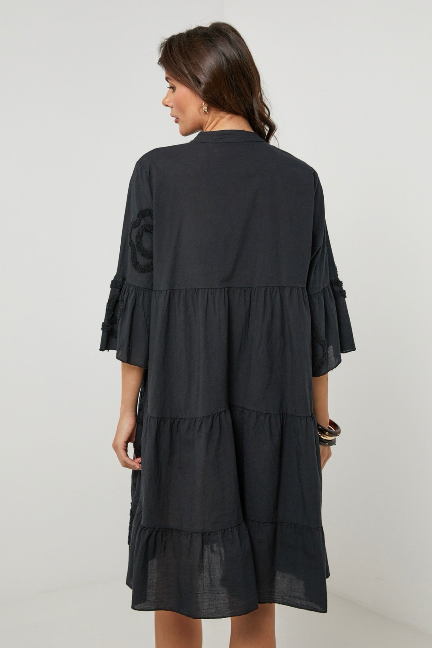 Shirt Dress - Black - Women
