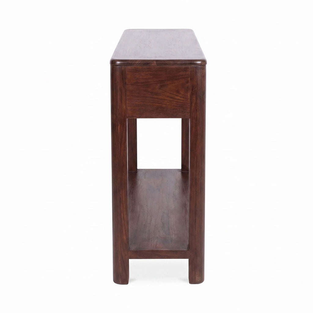 Bali - Console 2 Tiroirs En Teck Massif - Marron Foncé