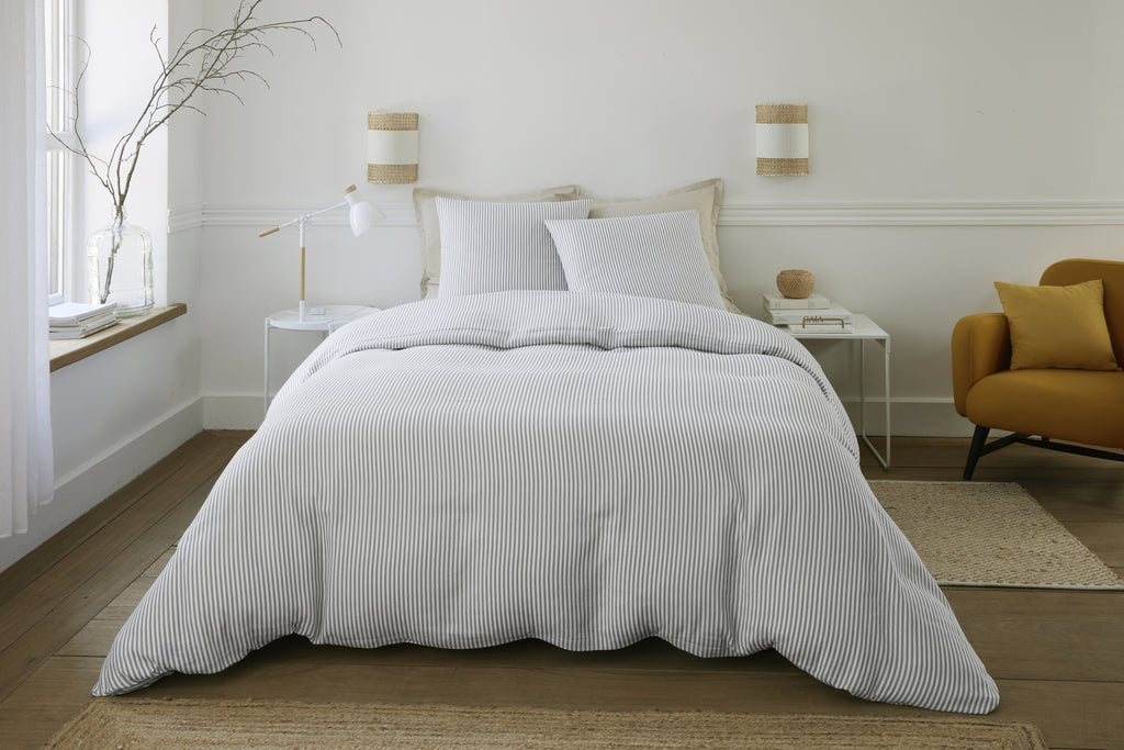 Completo letto - 3 pezzi - 100% garza di cotone - Laya - Stampato