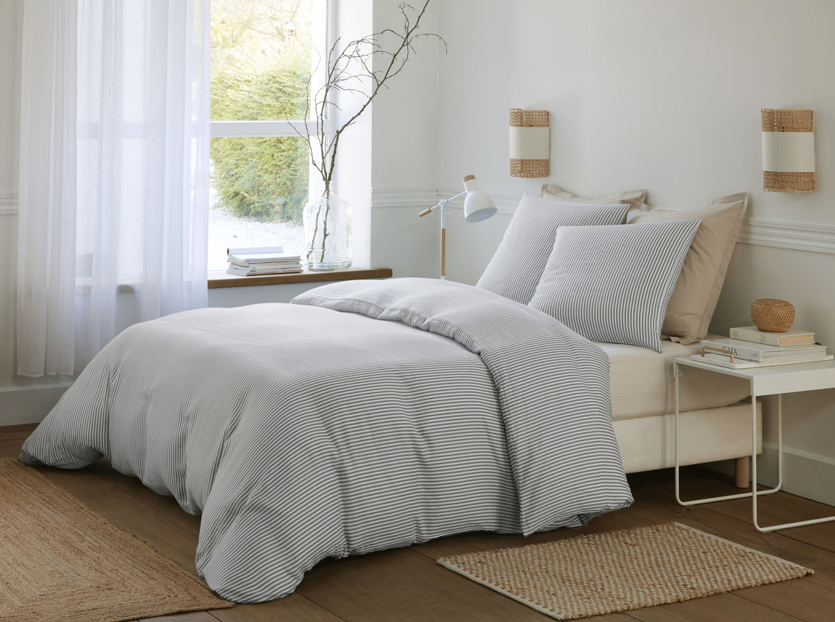 Completo letto - 3 pezzi - 100% garza di cotone - Laya - Stampato