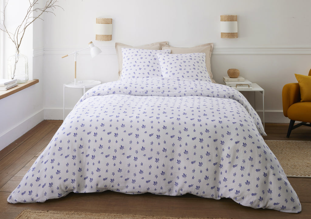 Completo Letto - 3 Pezzi - 100% Garza Di Cotone - Louca - Stampato