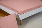 Estra - Draps Housse Bonnet - 100% Percale De Coton - Rose The