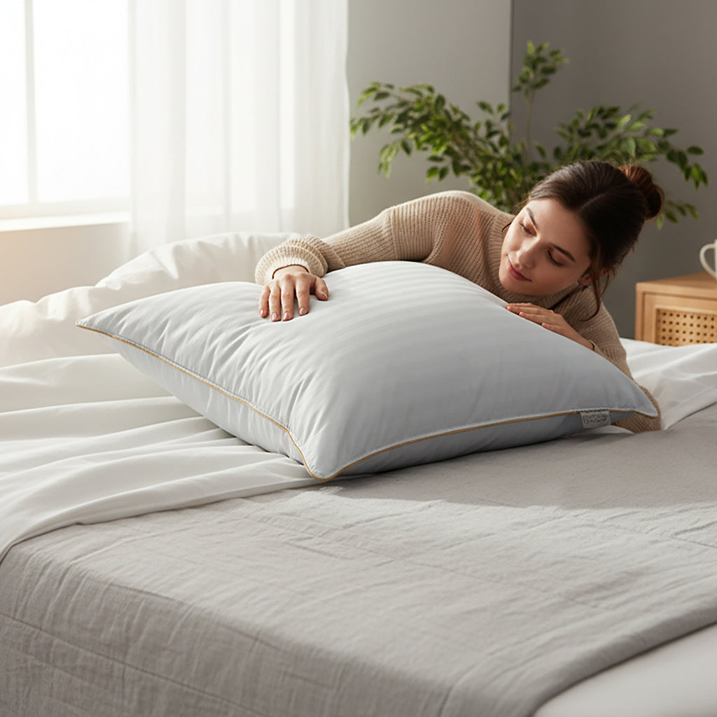Oka - Pack De 2 Almohadas - Pluma De Pato - Blanco