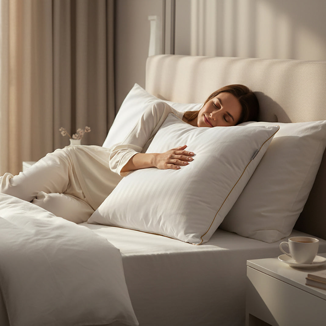Oka - Pack De 2 Almohadas - Pluma De Pato - Blanco