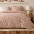 Ambre - Parures de Lit de Couette avec 2 Taies - 100% Percale de Coton - Imprimé