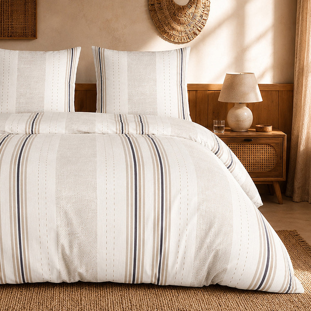 Trandy - Parures de Lit de Couette avec 2 Taies - 100% Percale de Coton - Imprimé