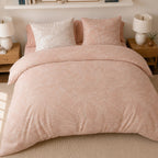 Ambre - Parures de Lit de Couette avec 2 Taies - 100% Percale de Coton - Imprimé