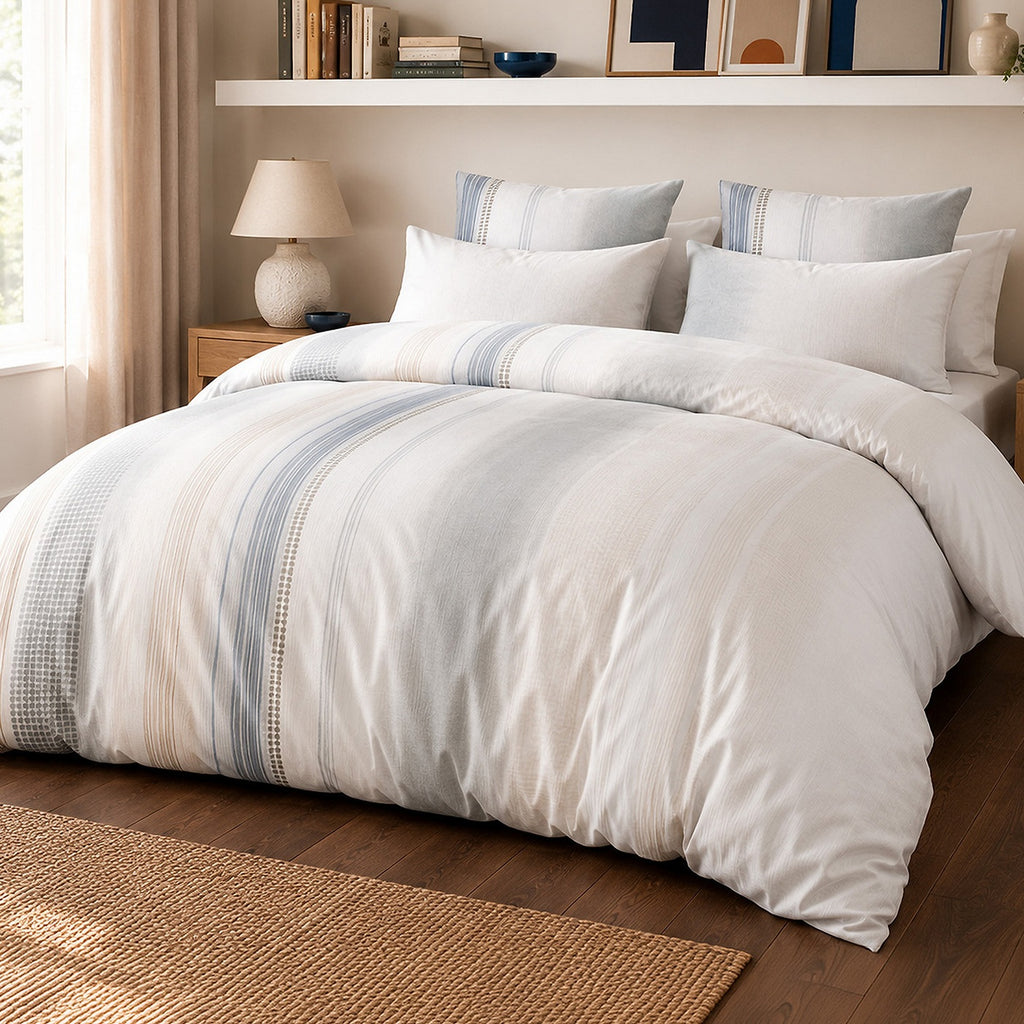 Nebuleuse - Parures de Lit de Couette avec 2 Taies - 100% Percale de Coton - Imprimé
