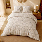 Ishani - Parures de Lit de Couette avec 2 Taies - 100% Percale de Coton - Imprimé