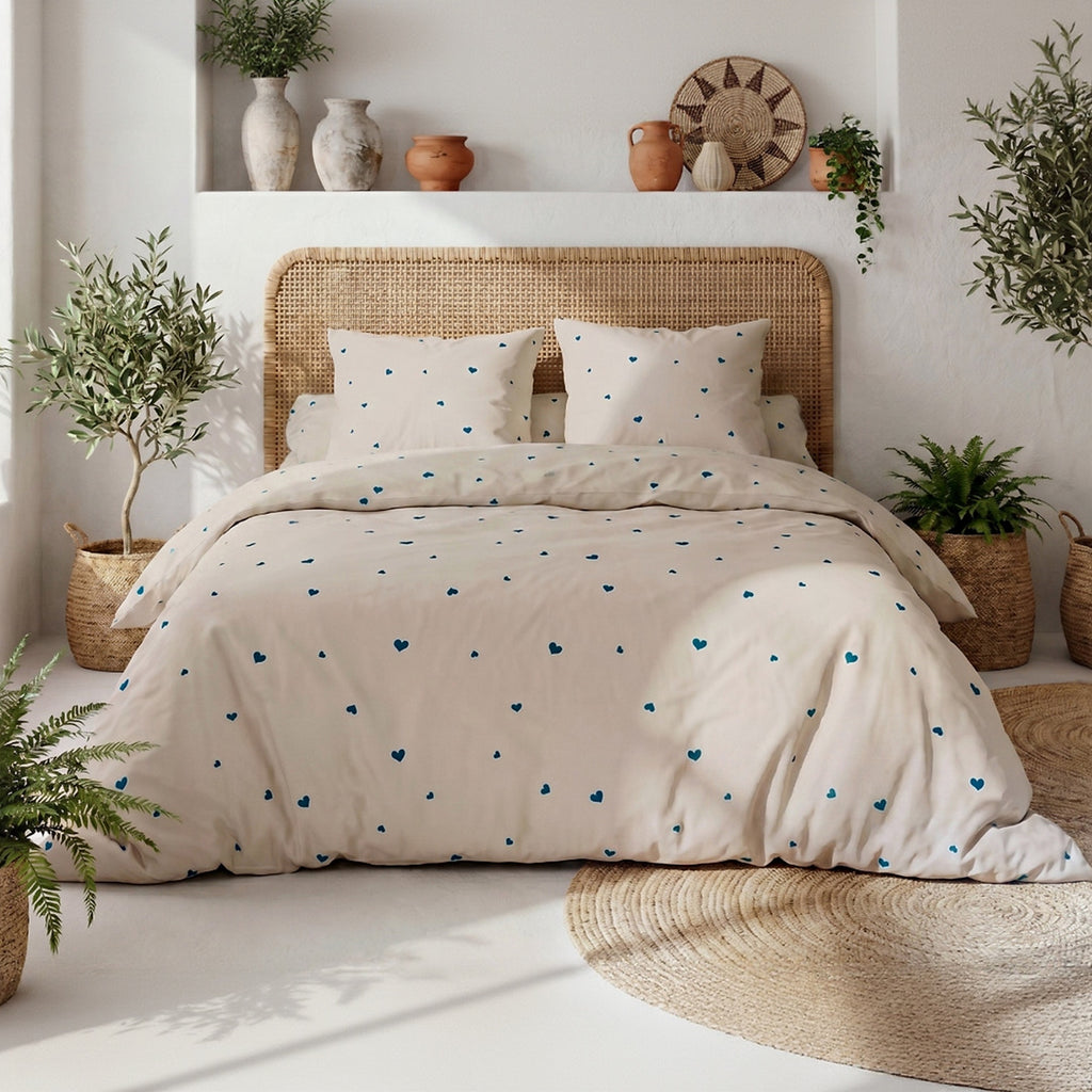 Lamourelle - Parures de Lit Housse de Couette - 100% Coton - Imprimé