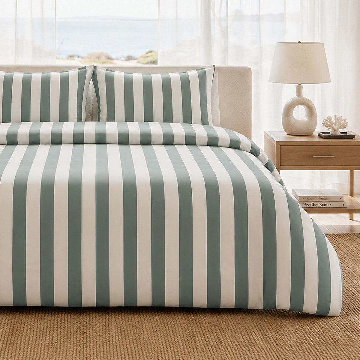 Talam - Parures de Lit de Couette avec 2 Taies - 100% Percale de Coton - Imprimé