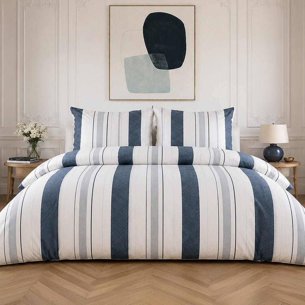 Siround - Parures de Lit de Couette avec 2 Taies - 100% Percale de Coton - Imprimé