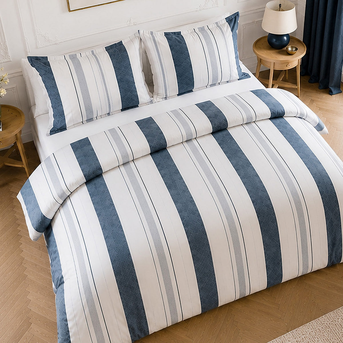 Siround - Parures de Lit de Couette avec 2 Taies - 100% Percale de Coton - Imprimé
