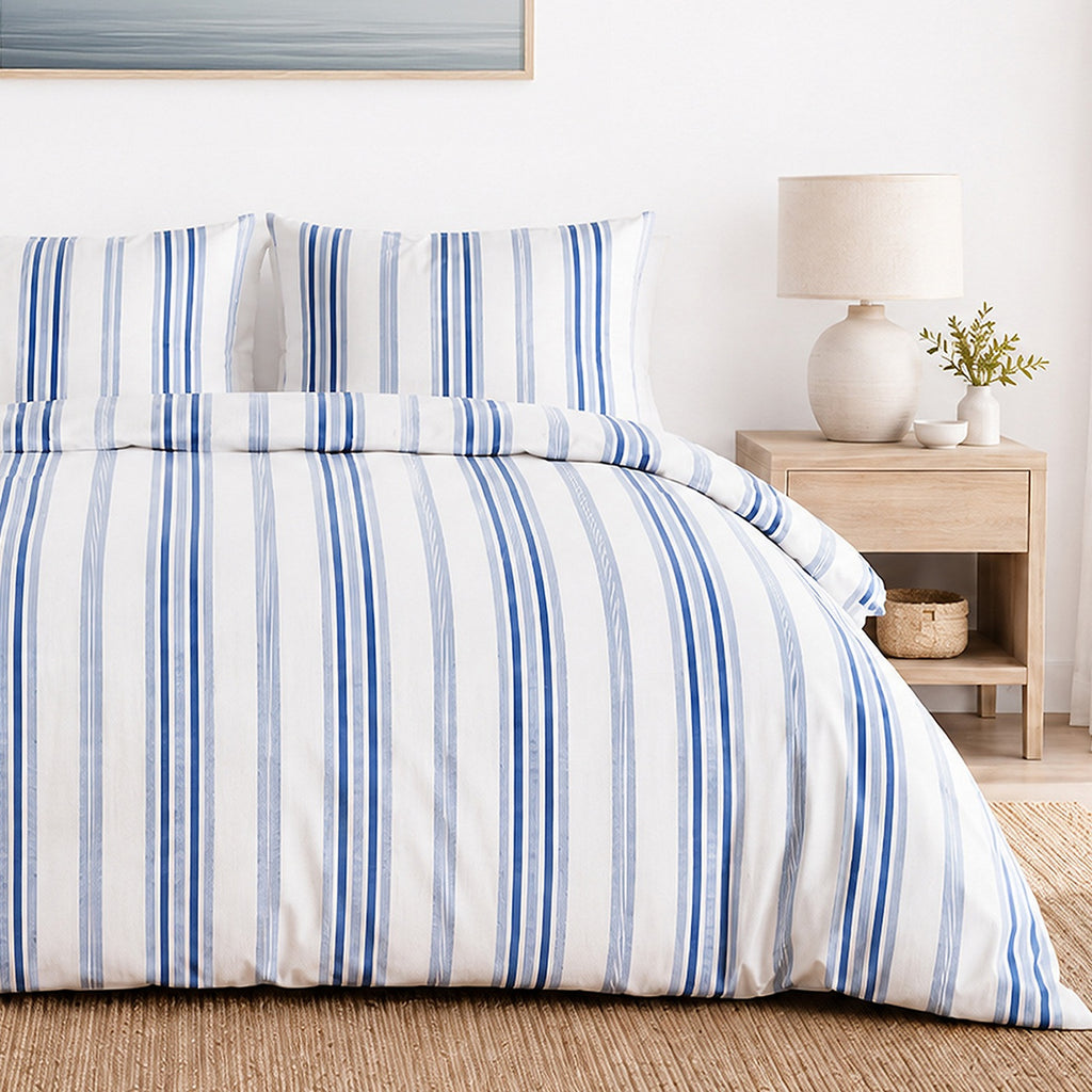 Mat - Parures de Lit de Couette avec 2 Taies - 100% Percale de Coton - Imprimé