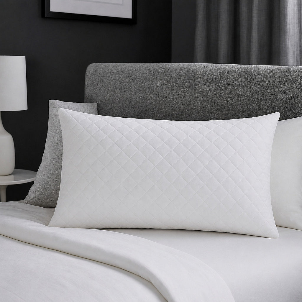 Oka - Guanciale e Cuscino a Rullo in Memory Foam - Poliestere - Bianco