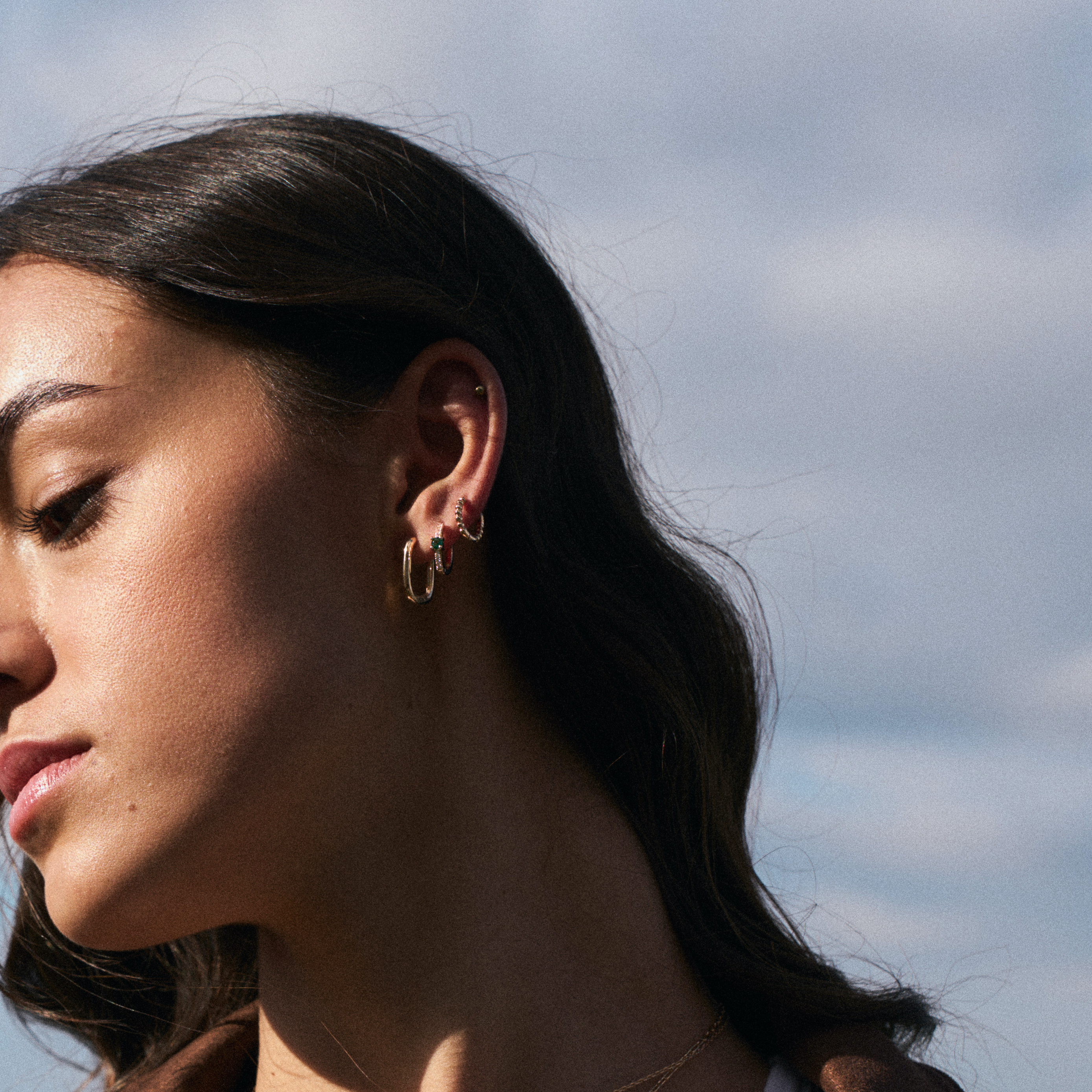 Gaia hoop earrings
