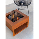 Fire Pit Cube - Brasero D'Extérieur Carré En Acier Corten