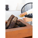 Fire Pit Cube - Brasero D'Extérieur Carré En Acier Corten