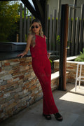 Leo Crochet Top - Red