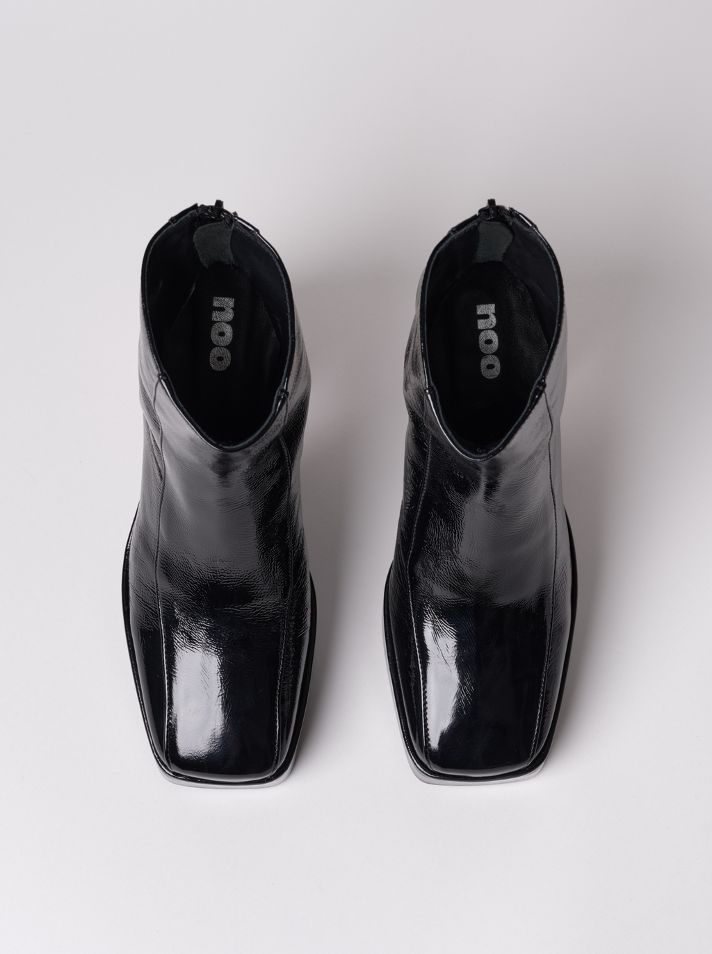 Shiny Black ankle boots