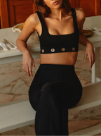Brassière Edgy Black col droit