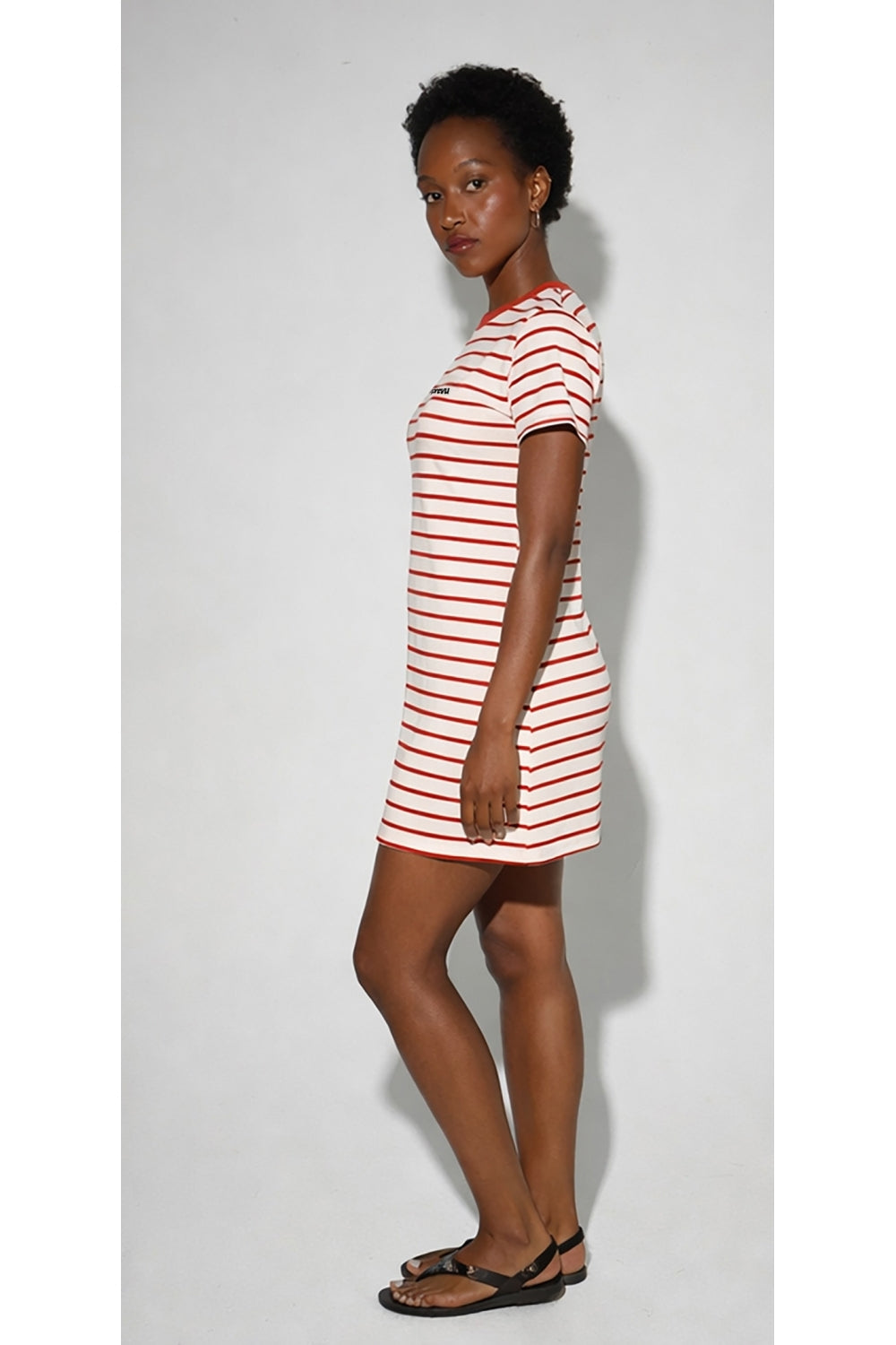 Vestido Corto Nova Tao Lines Rojo Hecho En Portugal